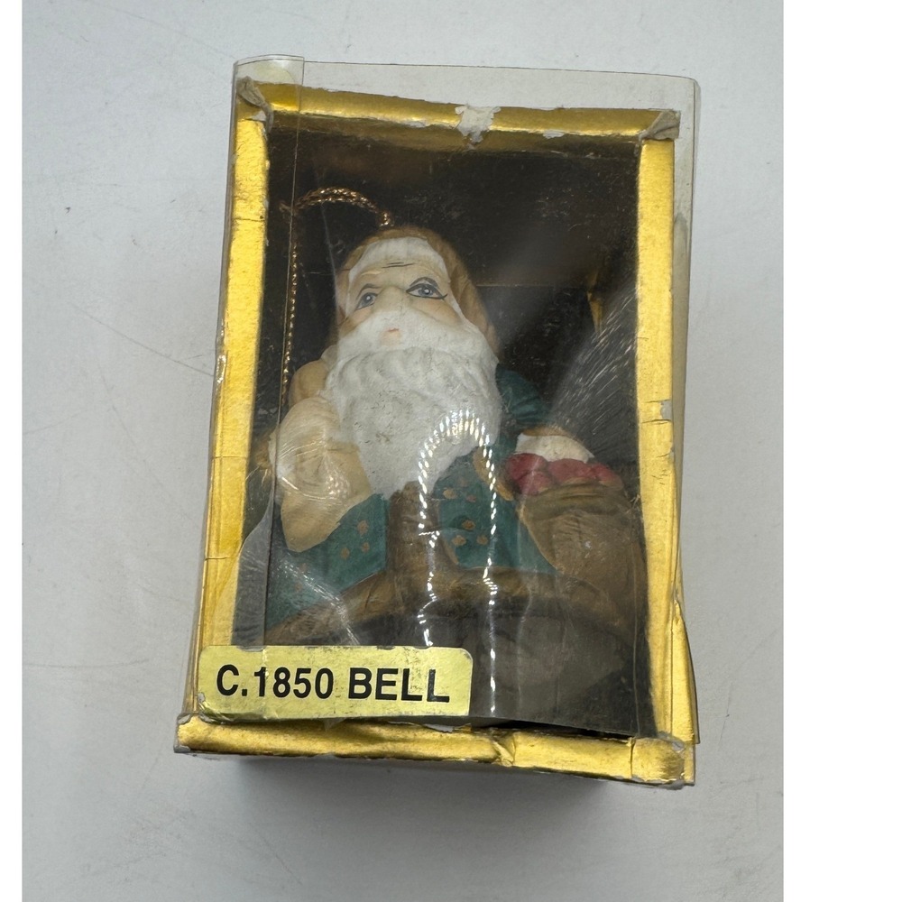 Vintage 1994 Christmas‎ Reproductions Don Warning Santa Porcelain Bell Ornament